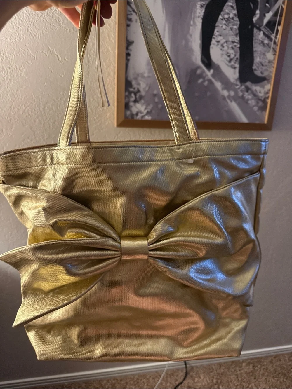 kate spade Metallic Gold Bow Tote